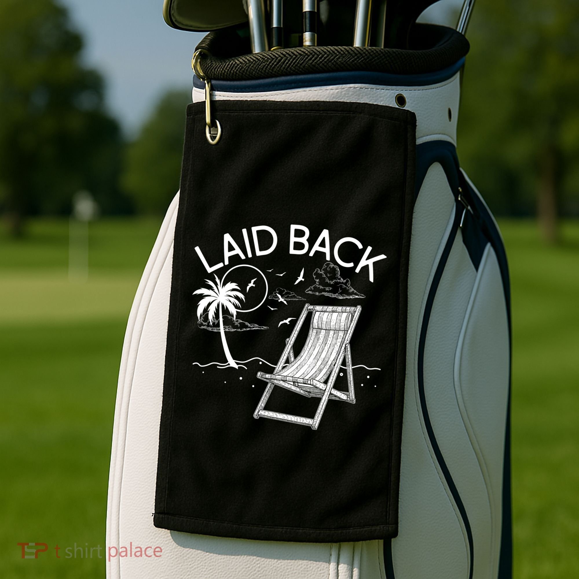 Laid Back Beach Vacation Time Golf Towel
