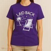 Laid Back Beach Vacation Time T-Shirt thumb 4
