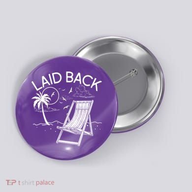 Laid Back Beach Vacation Time Button