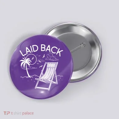 Laid Back Beach Vacation Time Button