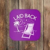 Laid Back Beach Vacation Time Coaster thumb 0