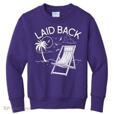Laid Back Beach Vacation Time Kids Sweatshirt