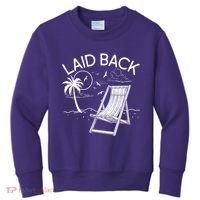 Laid Back Beach Vacation Time Kids Sweatshirt thumb 0