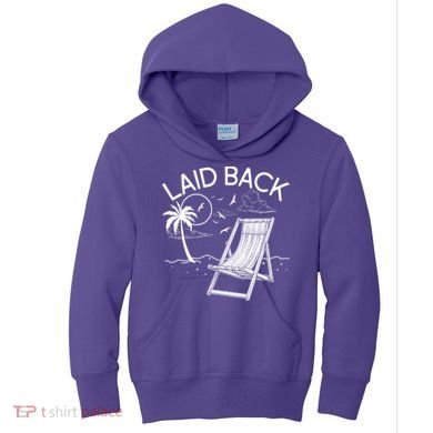 Laid Back Beach Vacation Time Kids Hoodie