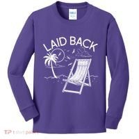 Laid Back Beach Vacation Time Kids Long Sleeve Shirt thumb 0