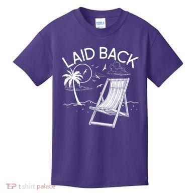 Laid Back Beach Vacation Time Kids T-Shirt