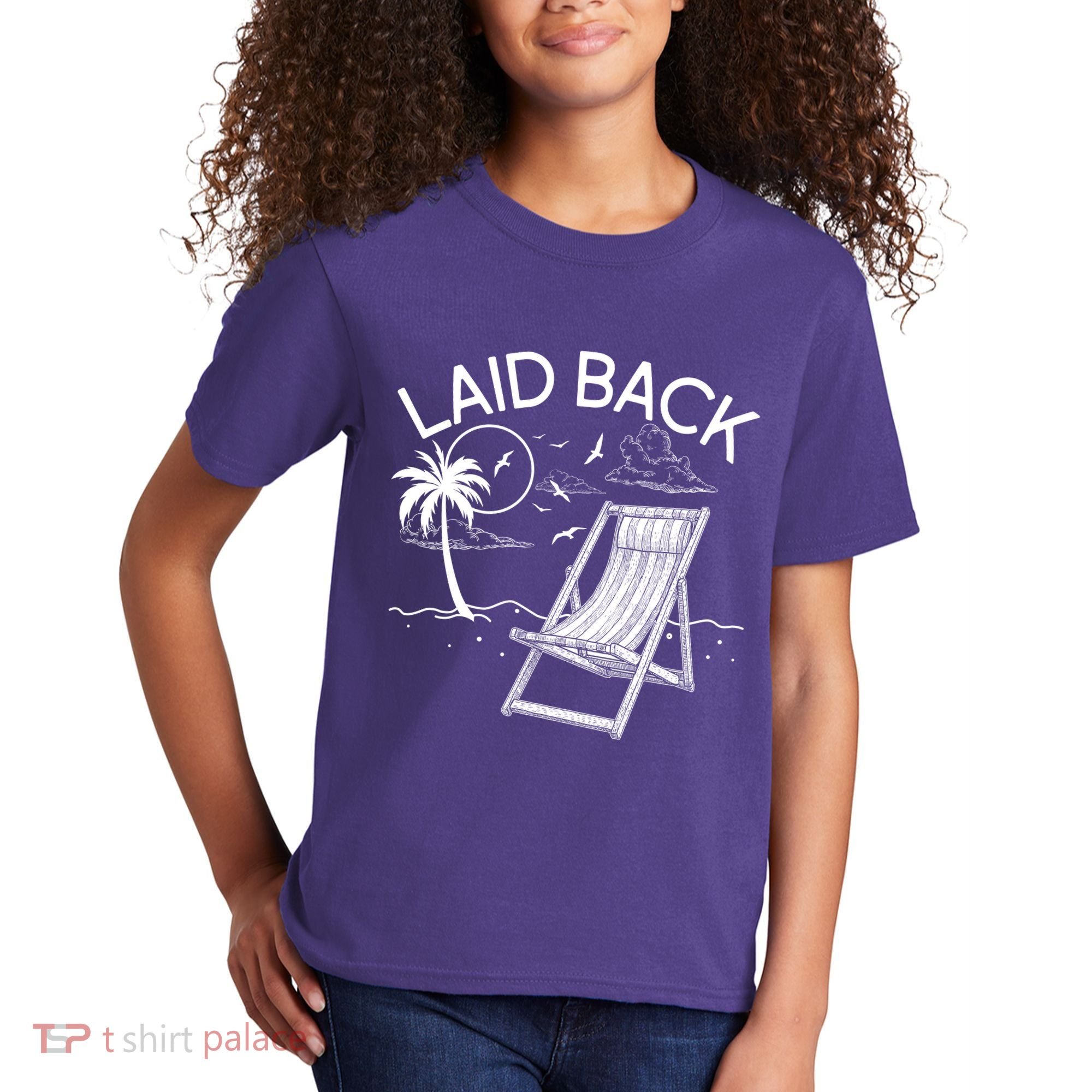Laid Back Beach Vacation Time Kids T-Shirt