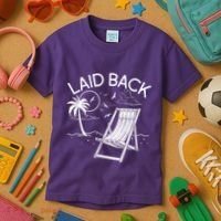 Laid Back Beach Vacation Time Kids T-Shirt thumb 3