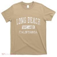 Long Beach California Ca Vintage Established T-Shirt thumb 0