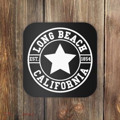 Long Beach California Athletic Throwback Design Classic Coaster