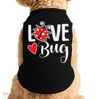 Love Bug Cute Valentine's Day Party Ladybug Doggie Tank thumb 0