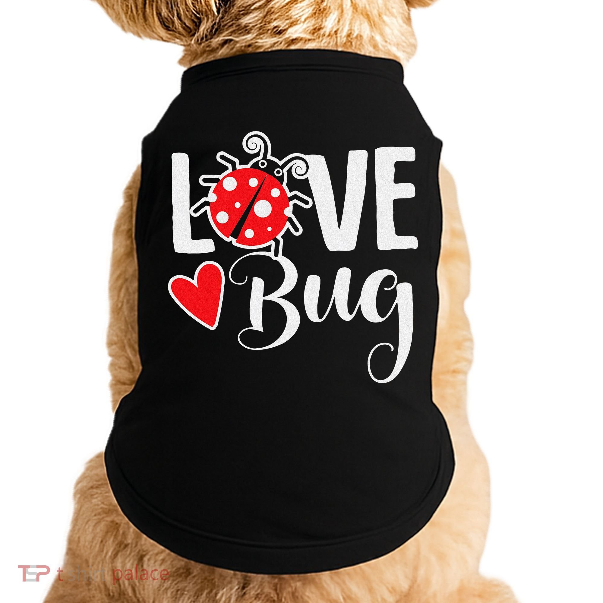 Love Bug Cute Valentine's Day Party Ladybug Doggie Tank