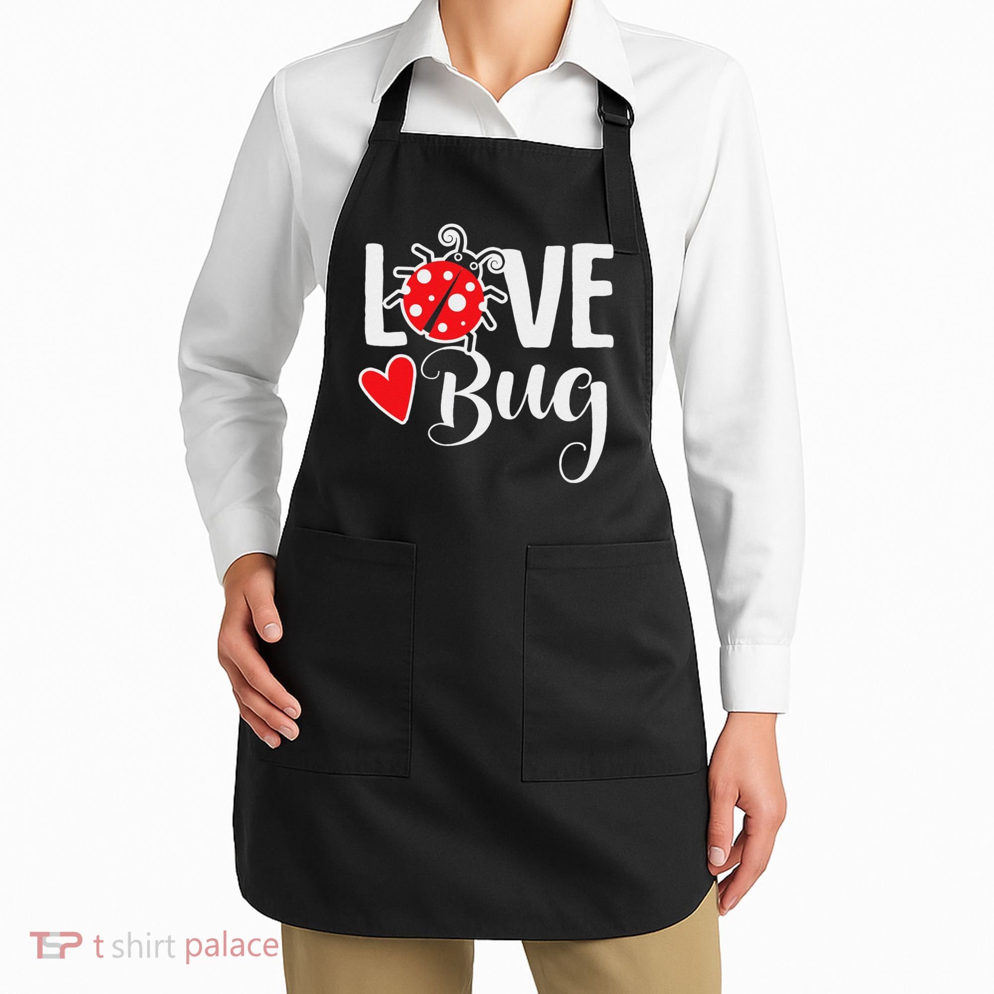 Love Bug Cute Valentine's Day Party Ladybug Apron