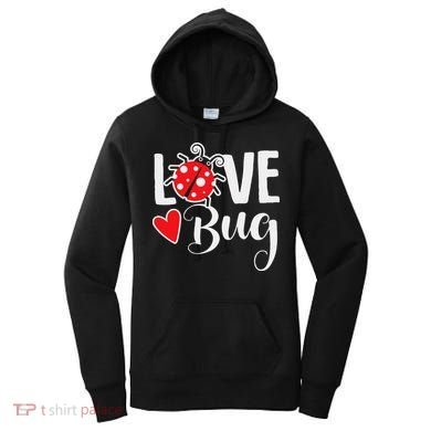 Love Bug Cute Valentine's Day Party Ladybug Women's Hoodie