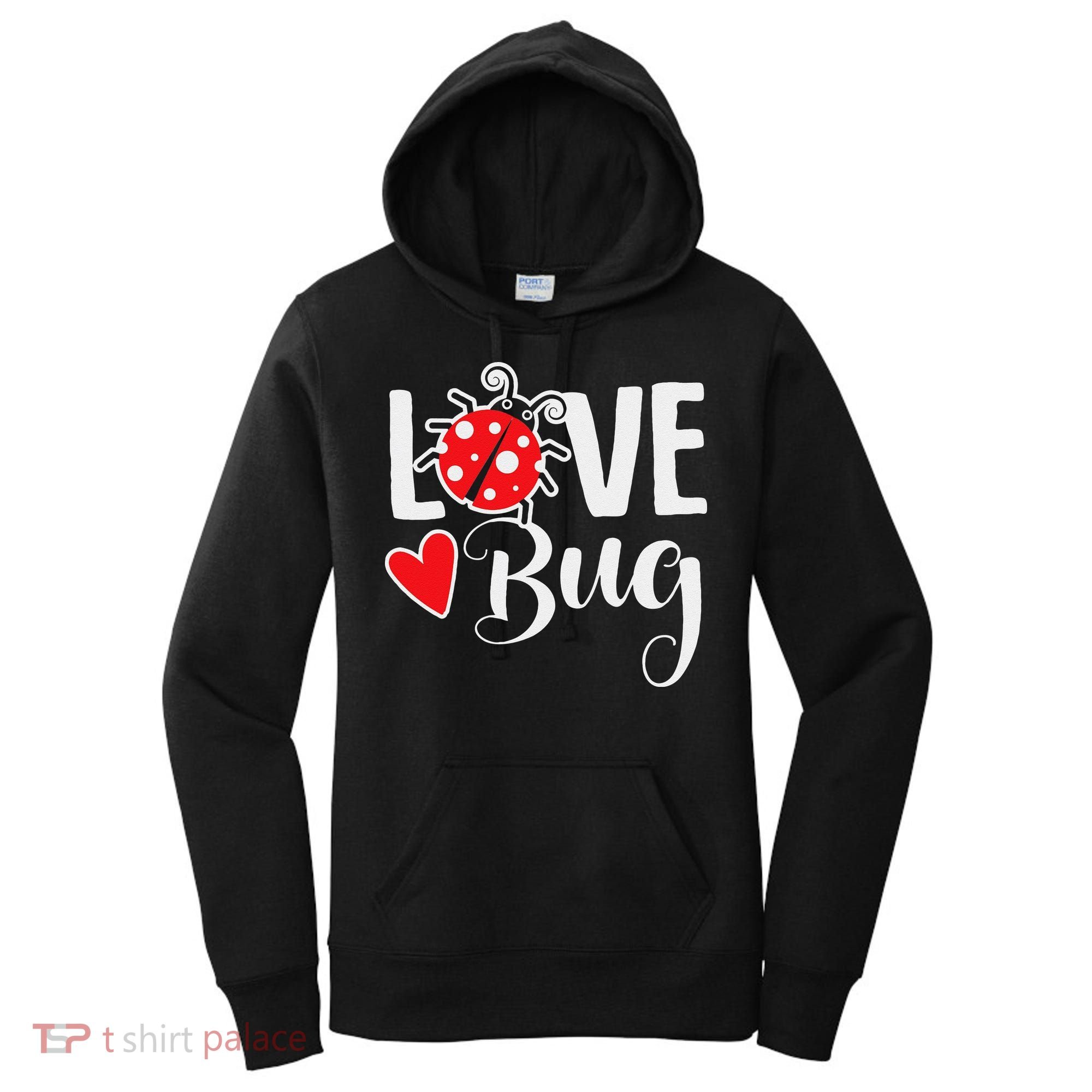 Love Bug Cute Valentine's Day Party Ladybug Women's Hoodie