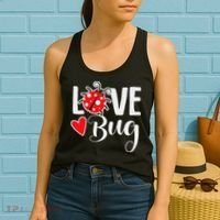 Love Bug Cute Valentine's Day Party Ladybug Women's Tank Top thumb 2