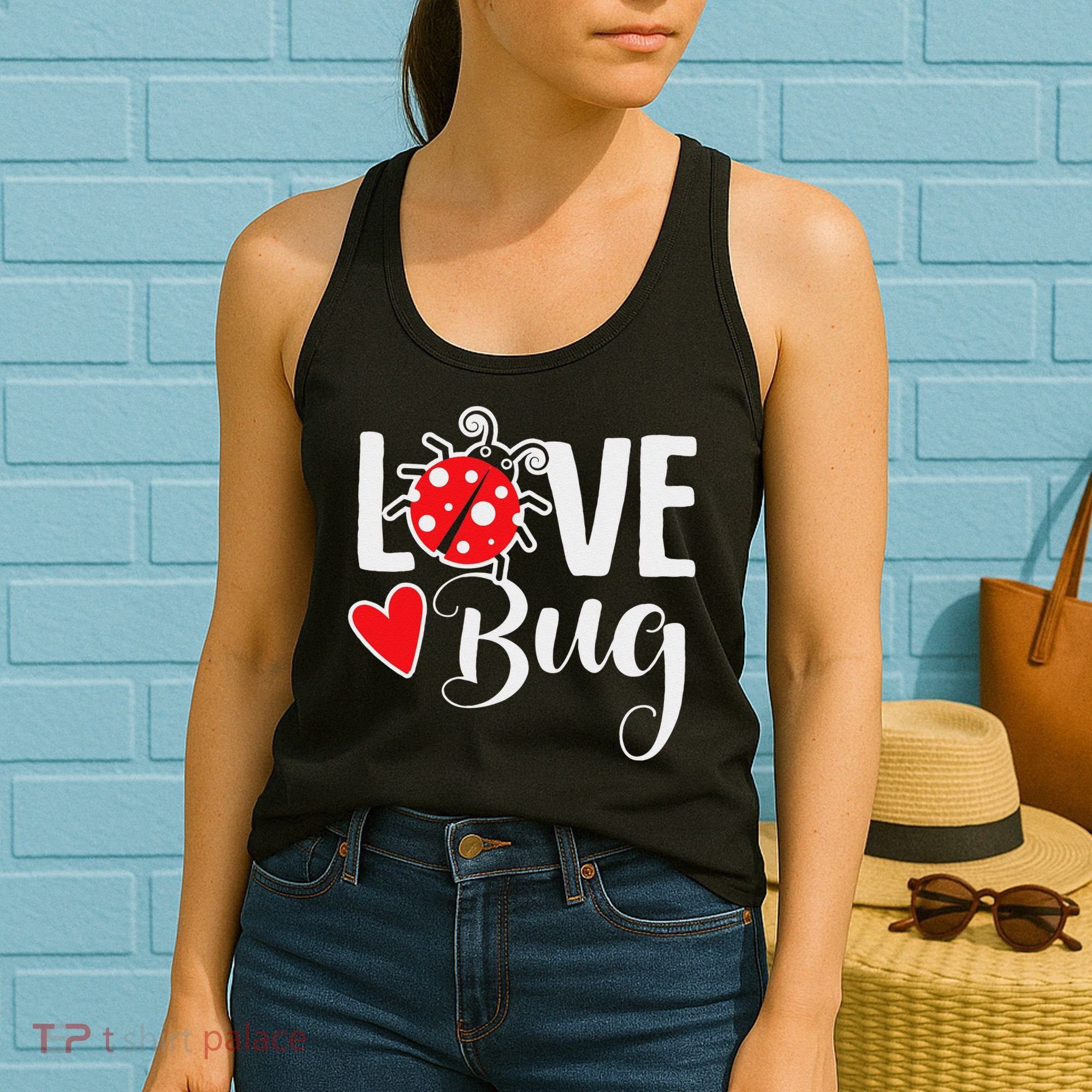 Love Bug Cute Valentine's Day Party Ladybug Women's Tank Top