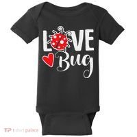 Love Bug Cute Valentine's Day Party Ladybug Baby Bodysuit thumb 0