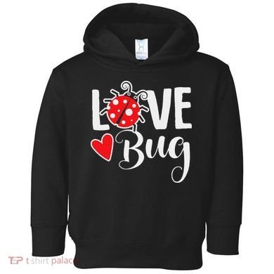 Love Bug Cute Valentine's Day Party Ladybug Toddler Hoodie