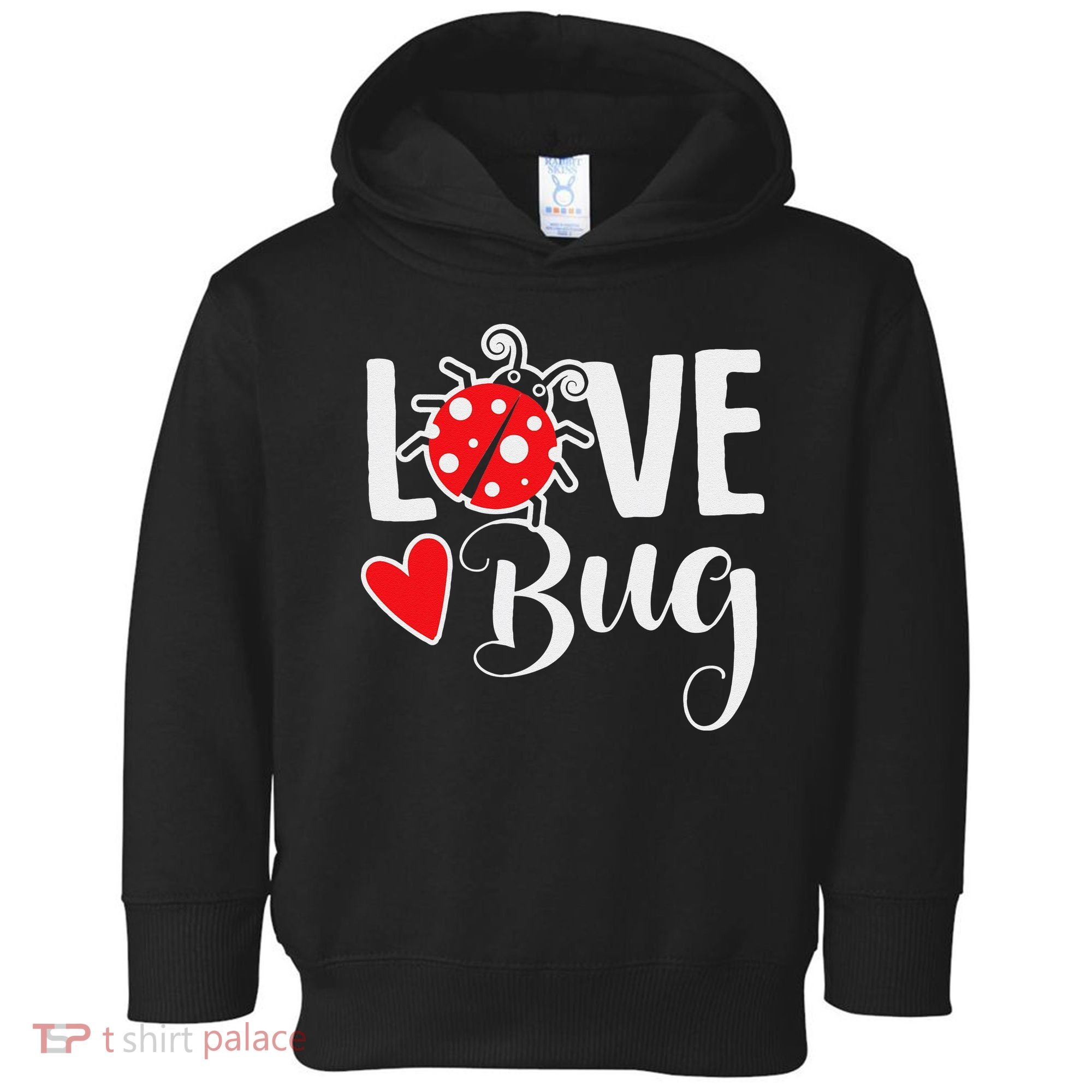 Love Bug Cute Valentine's Day Party Ladybug Toddler Hoodie