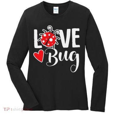 Love Bug Cute Valentine's Day Party Ladybug Women's Long Sleeve Shirt