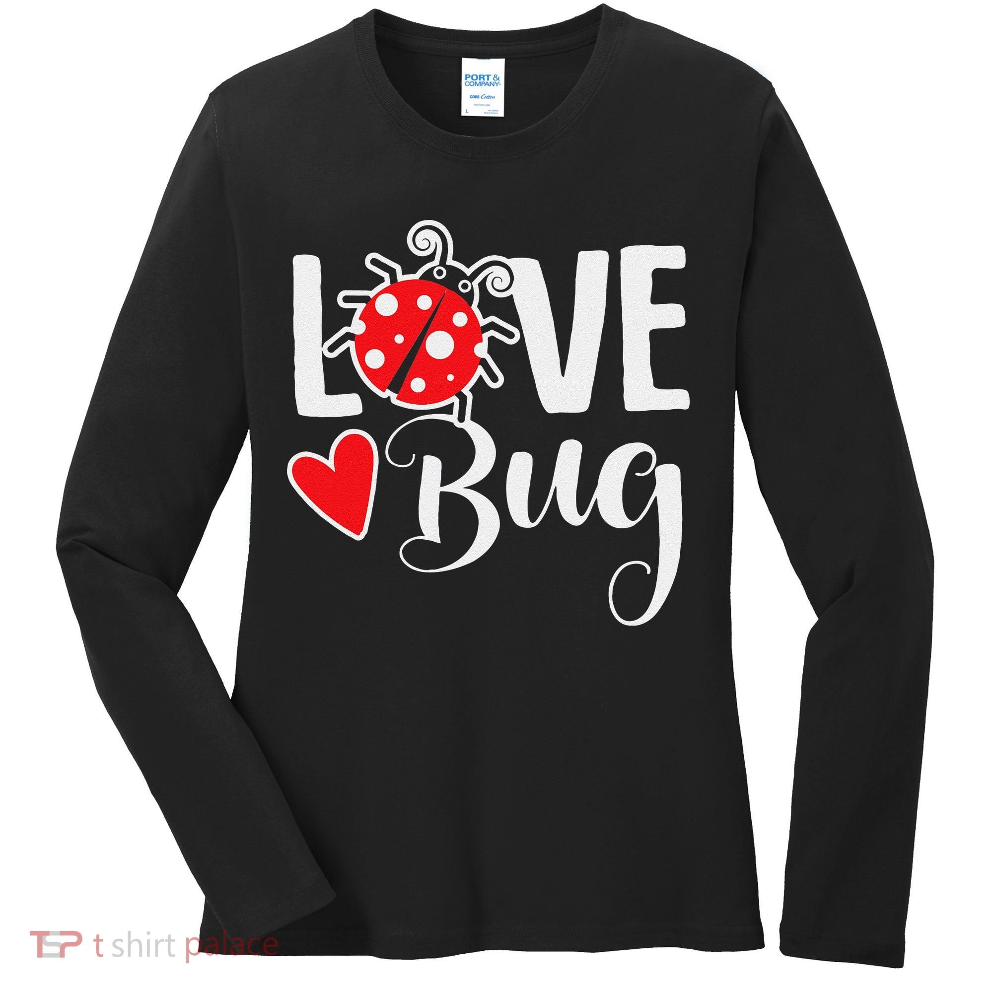 Love Bug Cute Valentine's Day Party Ladybug Women's Long Sleeve Shirt