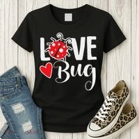 Love Bug Cute Valentine's Day Party Ladybug Women's T-Shirt thumb 3