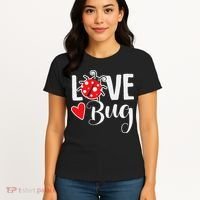 Love Bug Cute Valentine's Day Party Ladybug Women's T-Shirt thumb 4