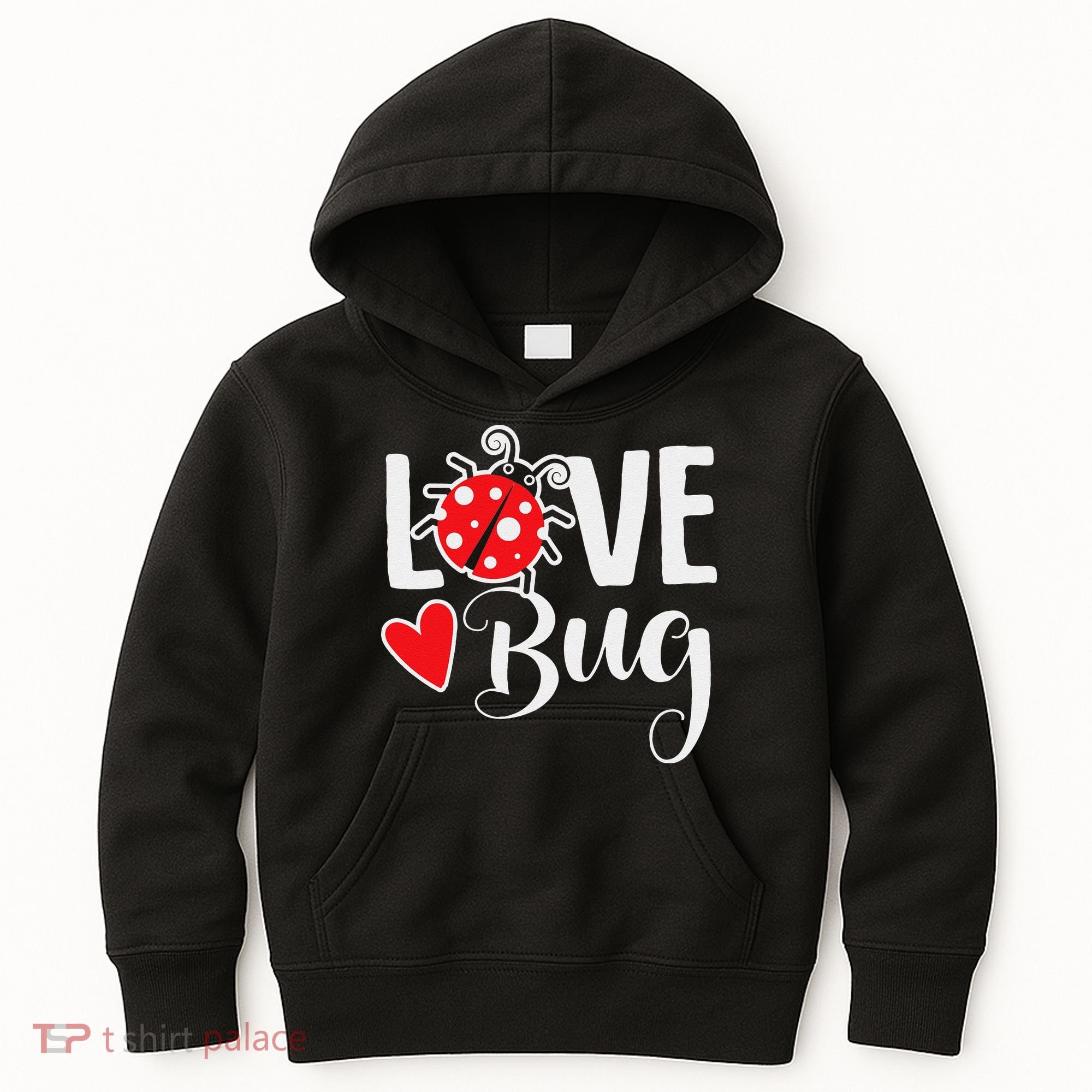 Love Bug Cute Valentine's Day Party Ladybug Kids Hoodie