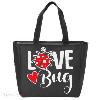 Love Bug Cute Valentine's Day Party Ladybug Tote Bag