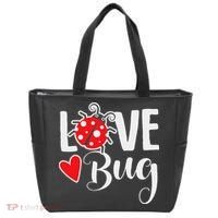 Love Bug Cute Valentine's Day Party Ladybug Tote Bag thumb 0