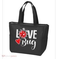 Love Bug Cute Valentine's Day Party Ladybug Tote Bag thumb 3