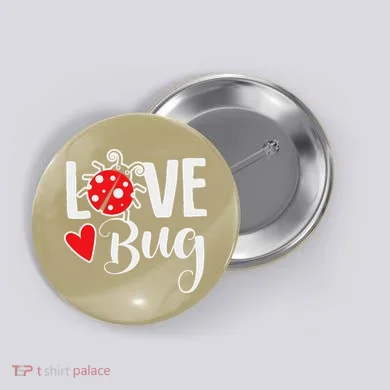 Love Bug Cute Valentine's Day Party Ladybug Button
