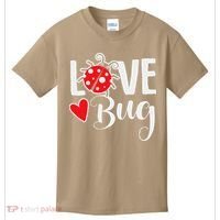 Love Bug Cute Valentine's Day Party Ladybug Kids T-Shirt thumb 0