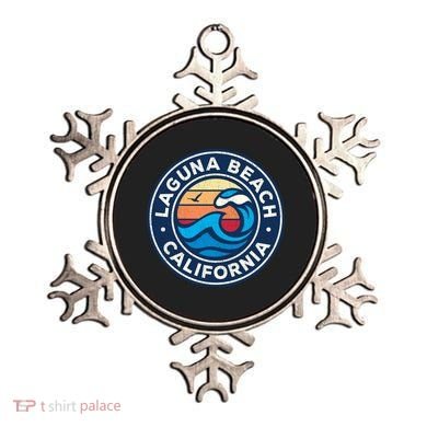Laguna Beach California Ca Vintage Nautical Waves Design Ornament
