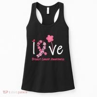 Love Breast Cancer Awareness Flower Ribbon Women's Tank Top thumb 0