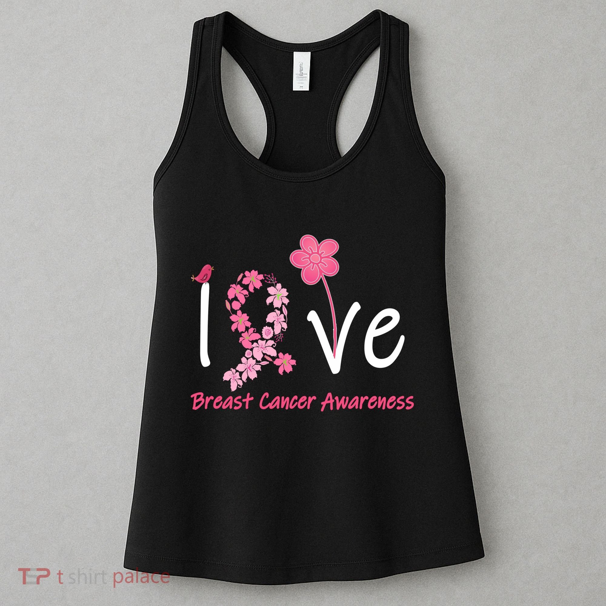 Love Breast Cancer Awareness Flower Ribbon Women's Tank Top