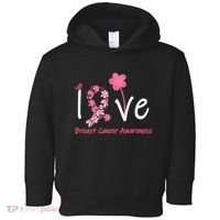 Love Breast Cancer Awareness Flower Ribbon Toddler Hoodie thumb 0