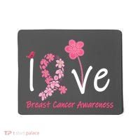 Love Breast Cancer Awareness Flower Ribbon Mousepad thumb 0