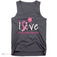 Love Breast Cancer Awareness Flower Ribbon Tank Top thumb 0