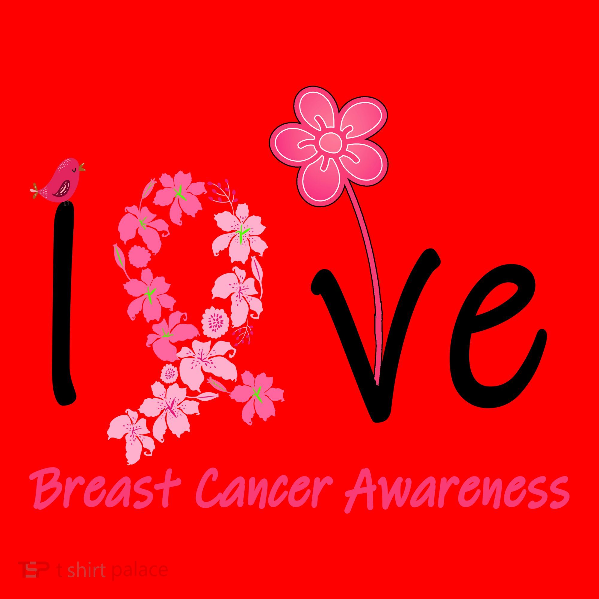 Love Breast Cancer Awareness Flower Ribbon Santa Hat