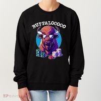 Lucky Buffalo Casino Slot Machine Buffalooooo Gambling Women's Sweatshirt thumb 0