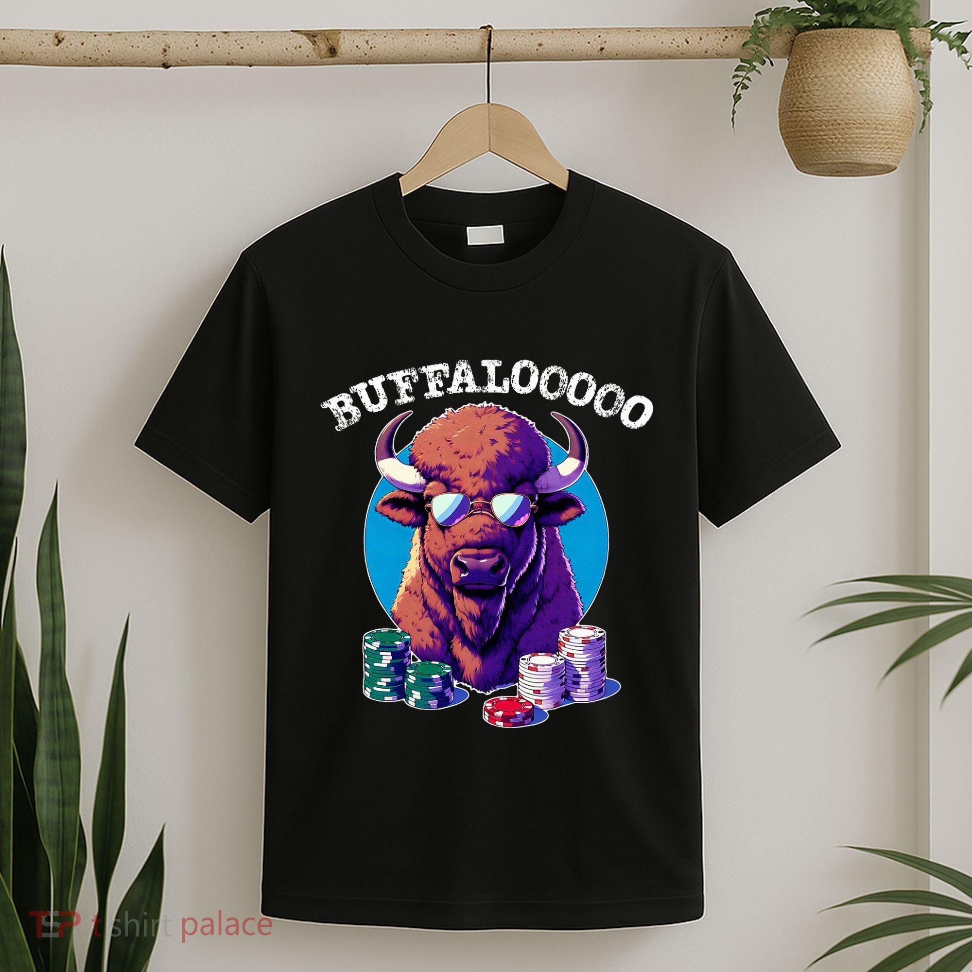 Lucky Buffalo Casino Slot Machine Buffalooooo Gambling T-Shirt