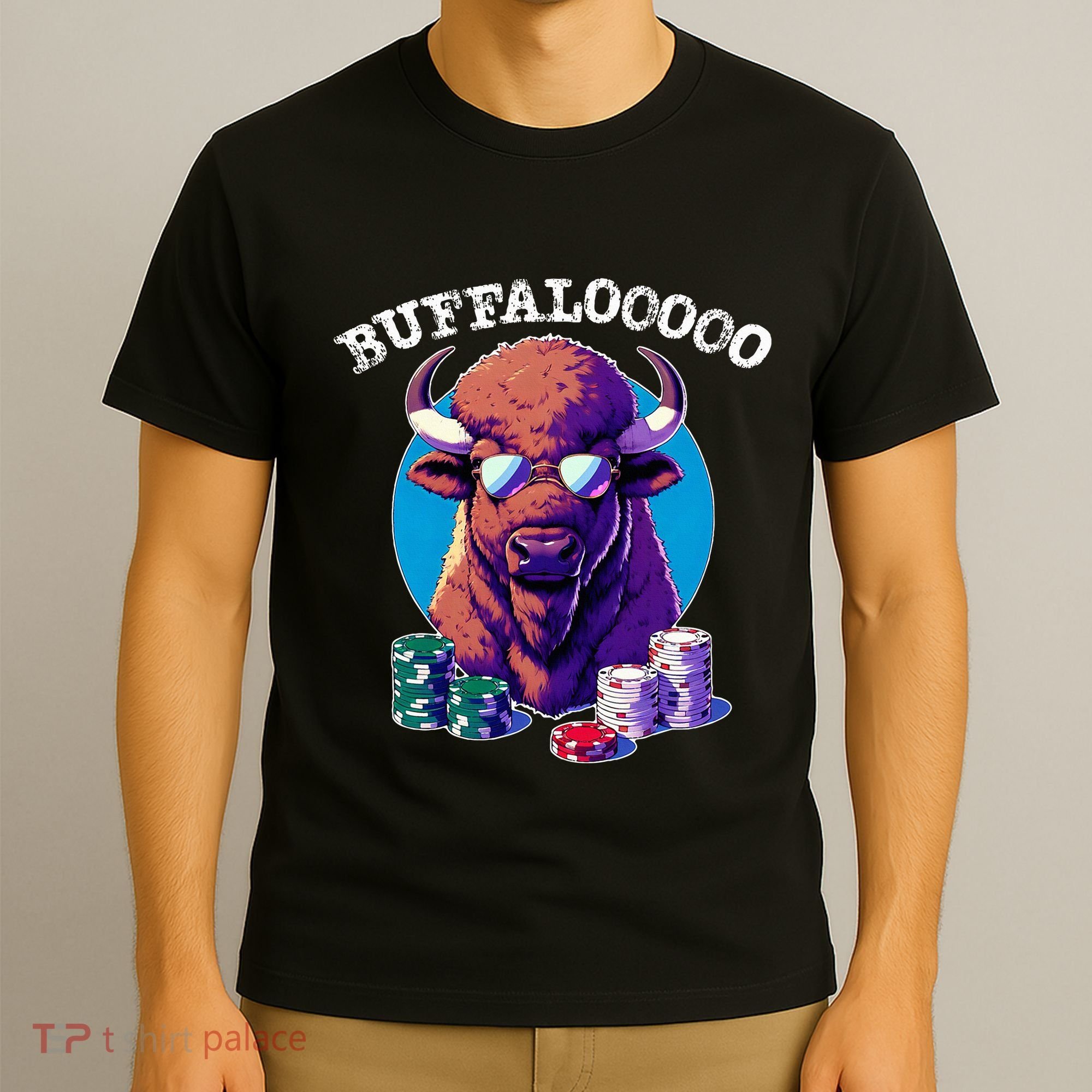 Lucky Buffalo Casino Slot Machine Buffalooooo Gambling T-Shirt