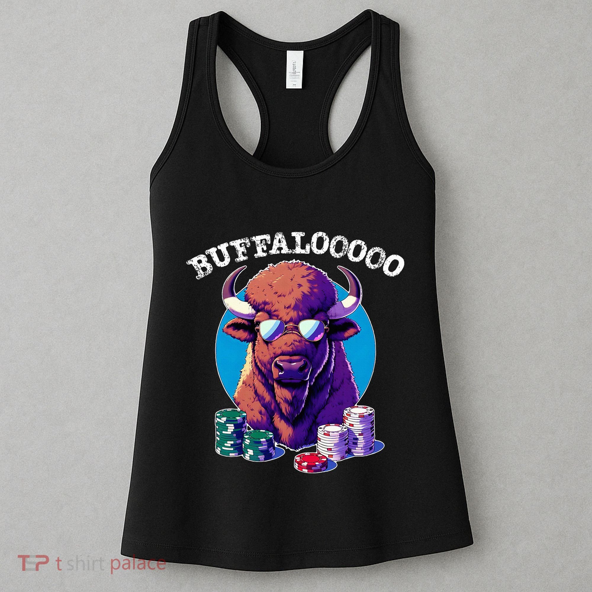 Lucky Buffalo Casino Slot Machine Buffalooooo Gambling Women's Tank Top