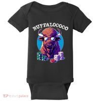 Lucky Buffalo Casino Slot Machine Buffalooooo Gambling Baby Bodysuit thumb 0