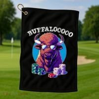 Lucky Buffalo Casino Slot Machine Buffalooooo Gambling Golf Towel thumb 1