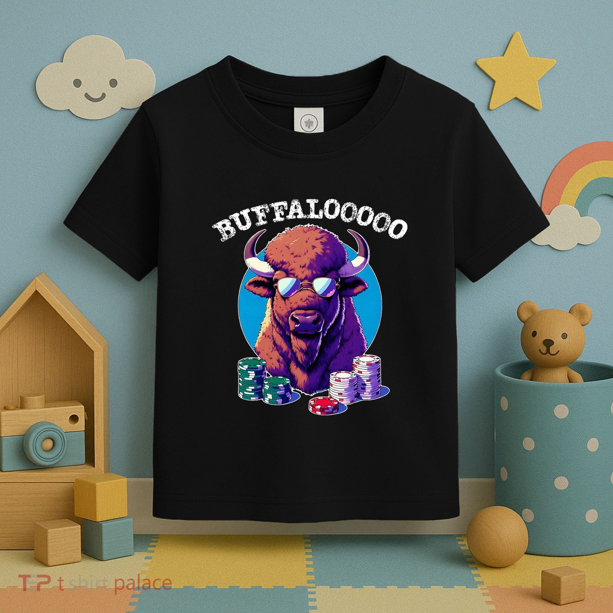 Lucky Buffalo Casino Slot Machine Buffalooooo Gambling Toddler T-Shirt