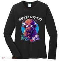 Lucky Buffalo Casino Slot Machine Buffalooooo Gambling Women's Long Sleeve Shirt thumb 0