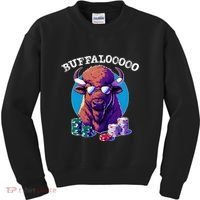 Lucky Buffalo Casino Slot Machine Buffalooooo Gambling Kids Sweatshirt thumb 0